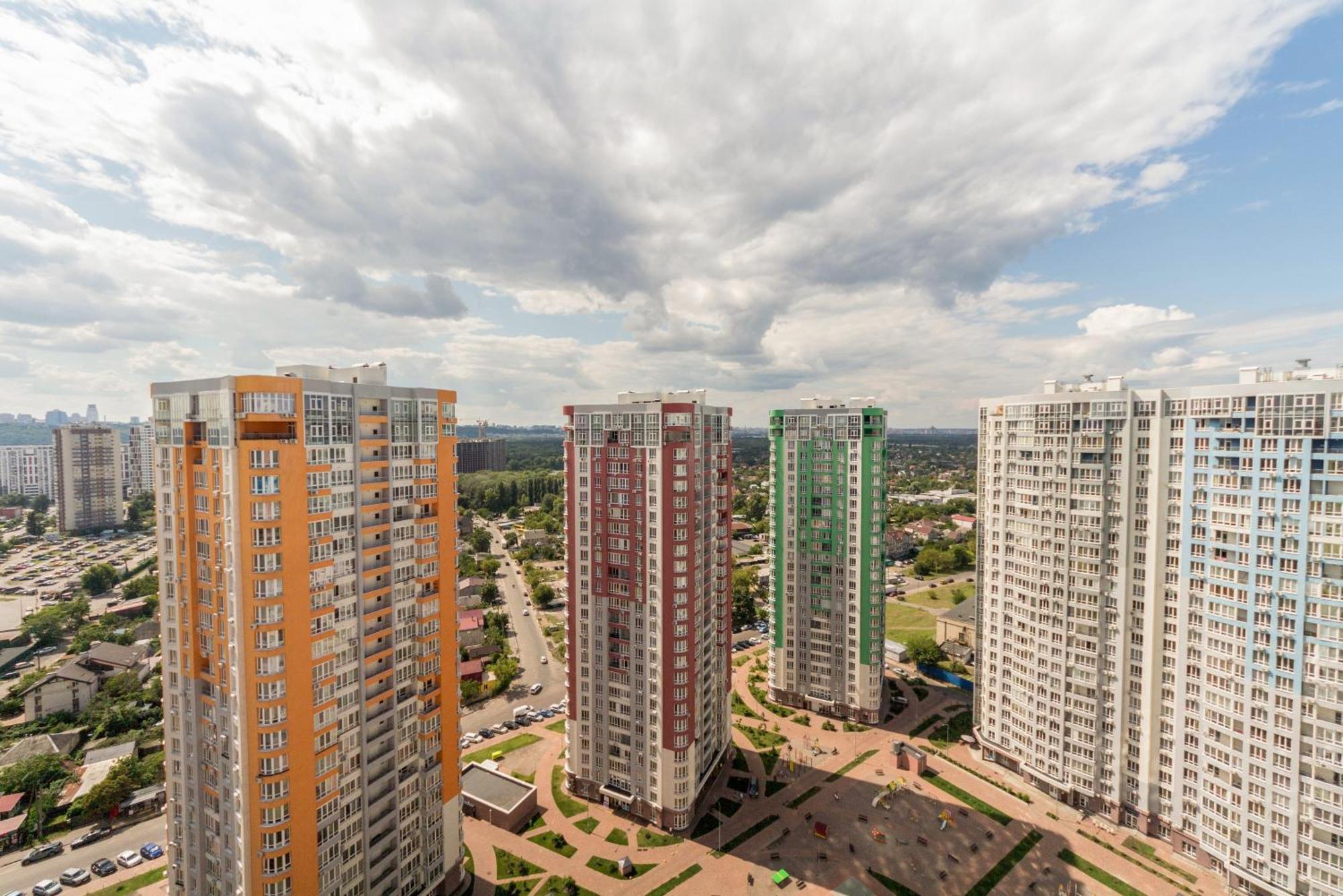 Design Apartments With Panoramic View 基輔 外观 照片